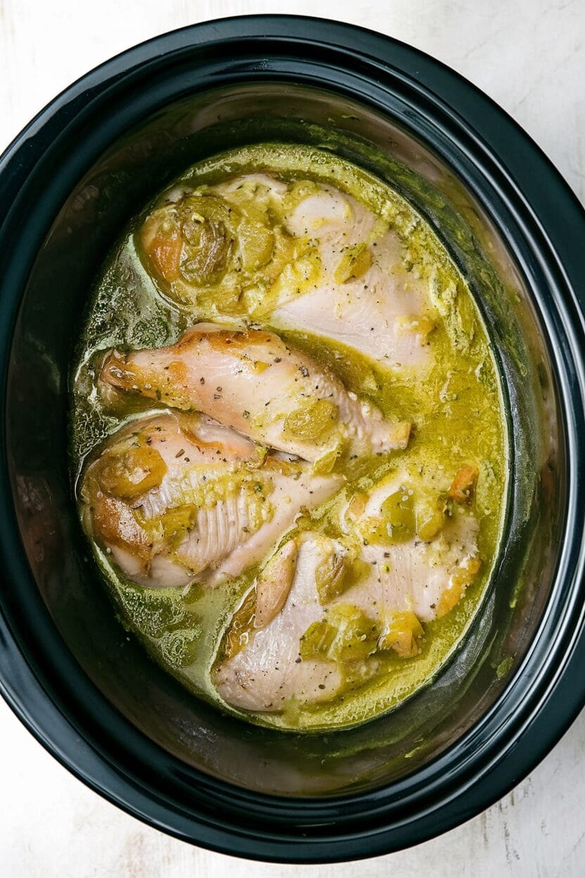 Crockpot Salsa Verde Chicken
