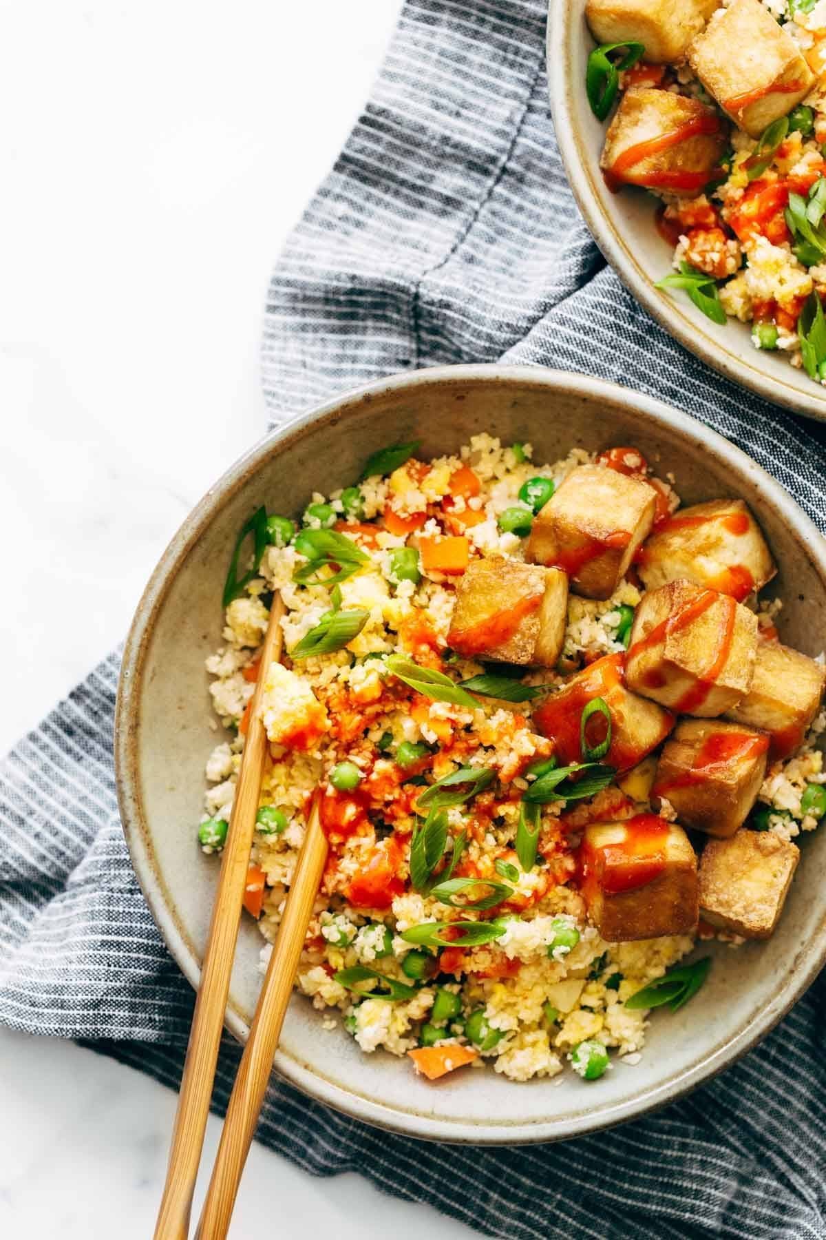 Cauliflower Rice Stir-Fry with Tofu