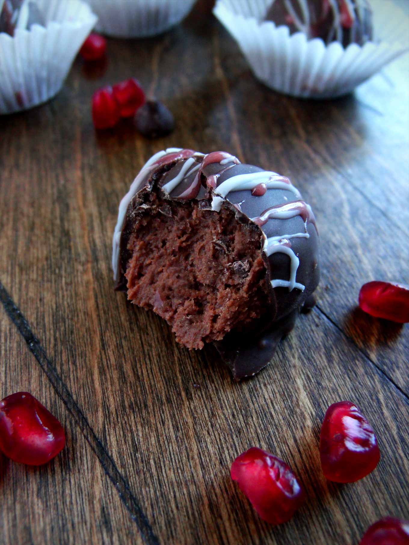 Pomegranate Dark Chocolate Truffles Recipe