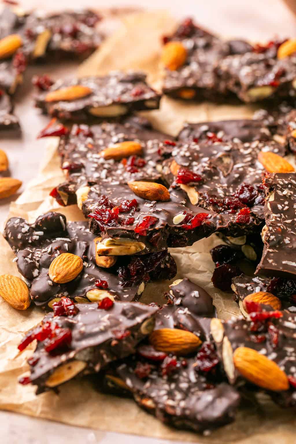 Dark Chocolate Cherry Almond Bark Recipe