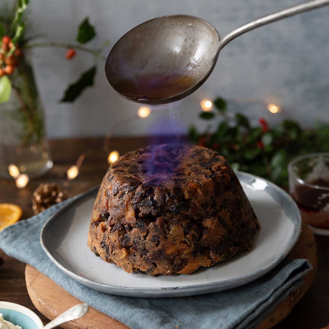 Christmas Pudding Flambé Recipe