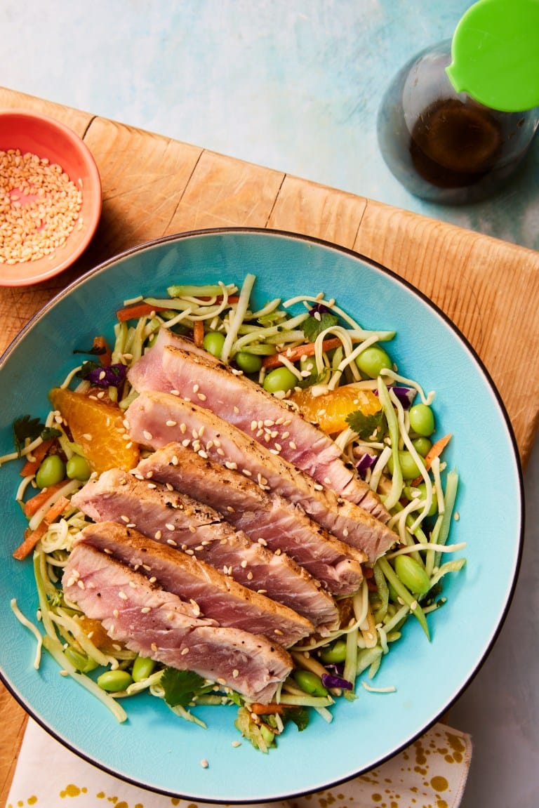 Seared Tuna with Asian Slaw Recipe