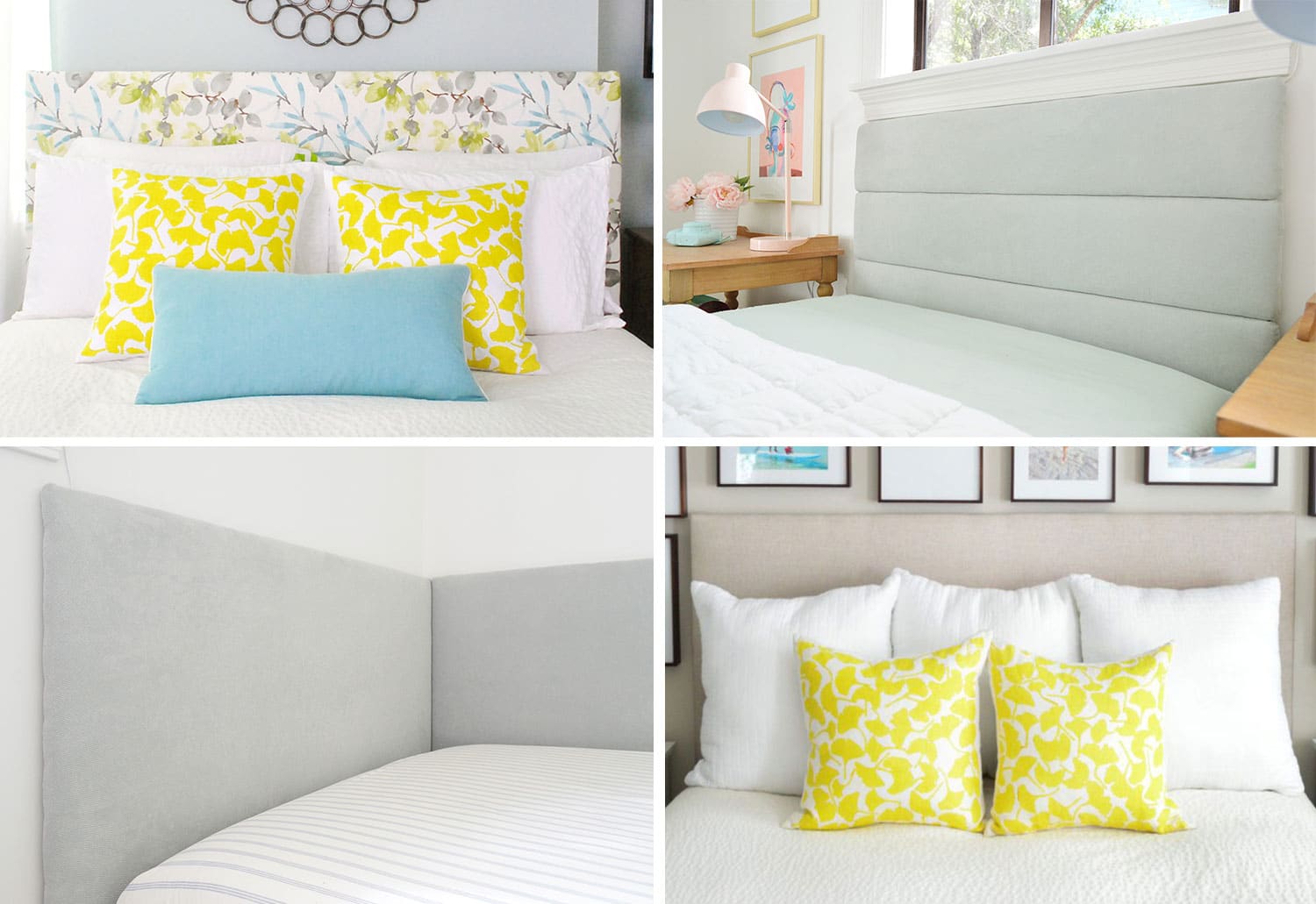 Add an upholstered bedhead to your master bedroom