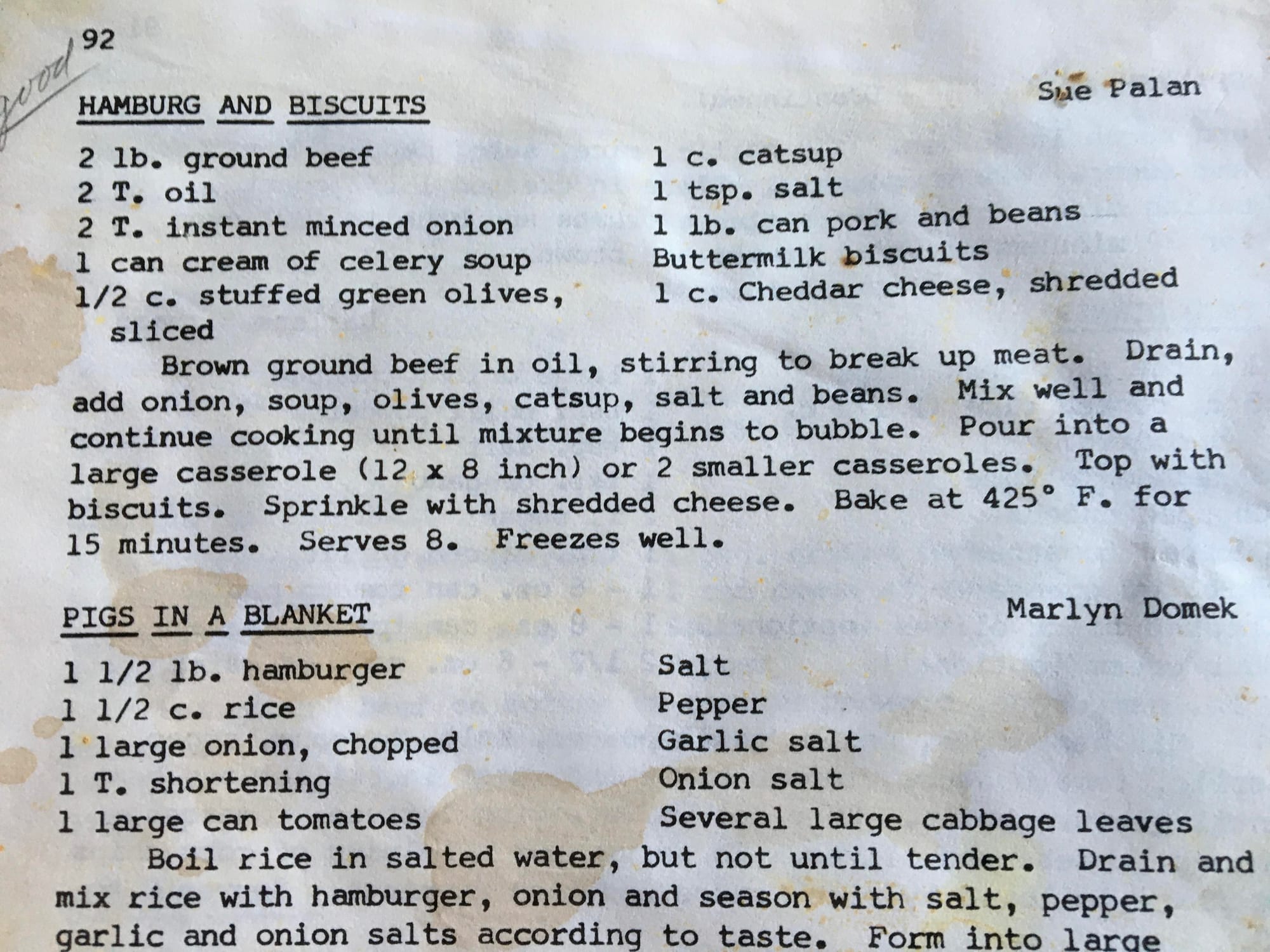 Church Cookbook Casserole Recipe