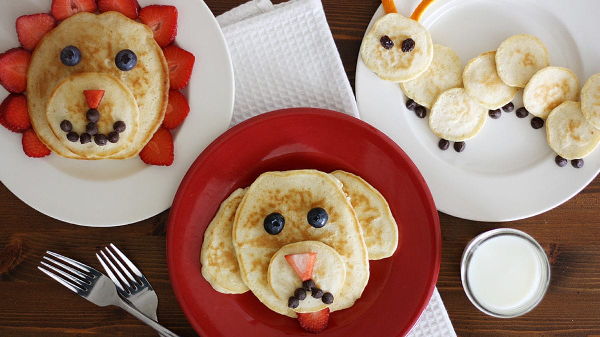 Animal Face Pancakes Recipe