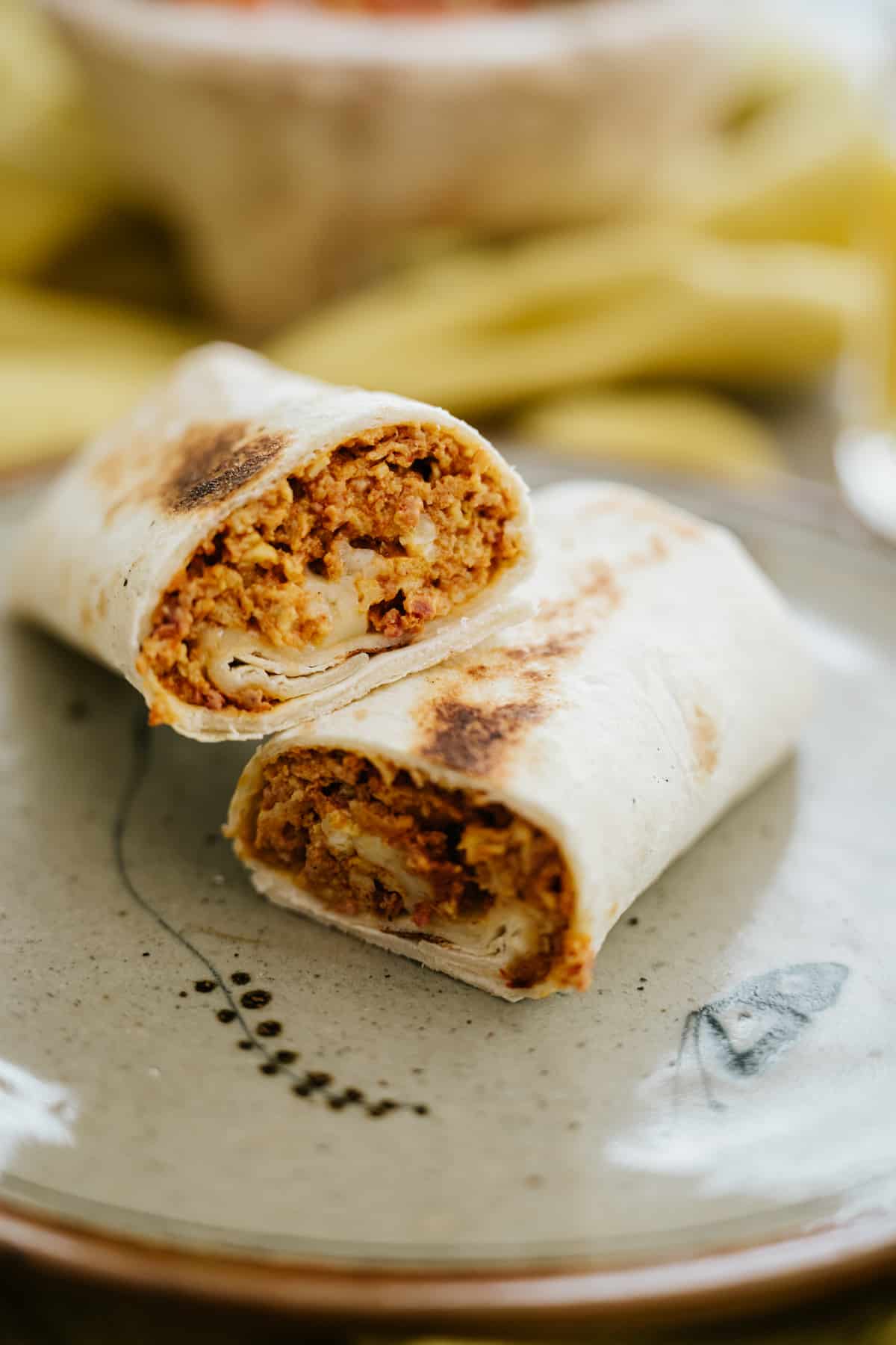 Make-Ahead Breakfast Burritos with Eggs and Chorizo