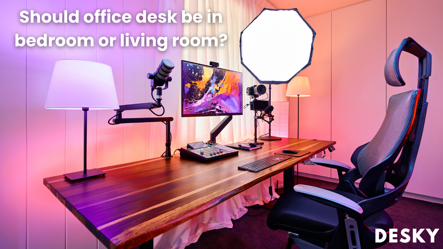 Consider the impact of desk position in your master bedroom
