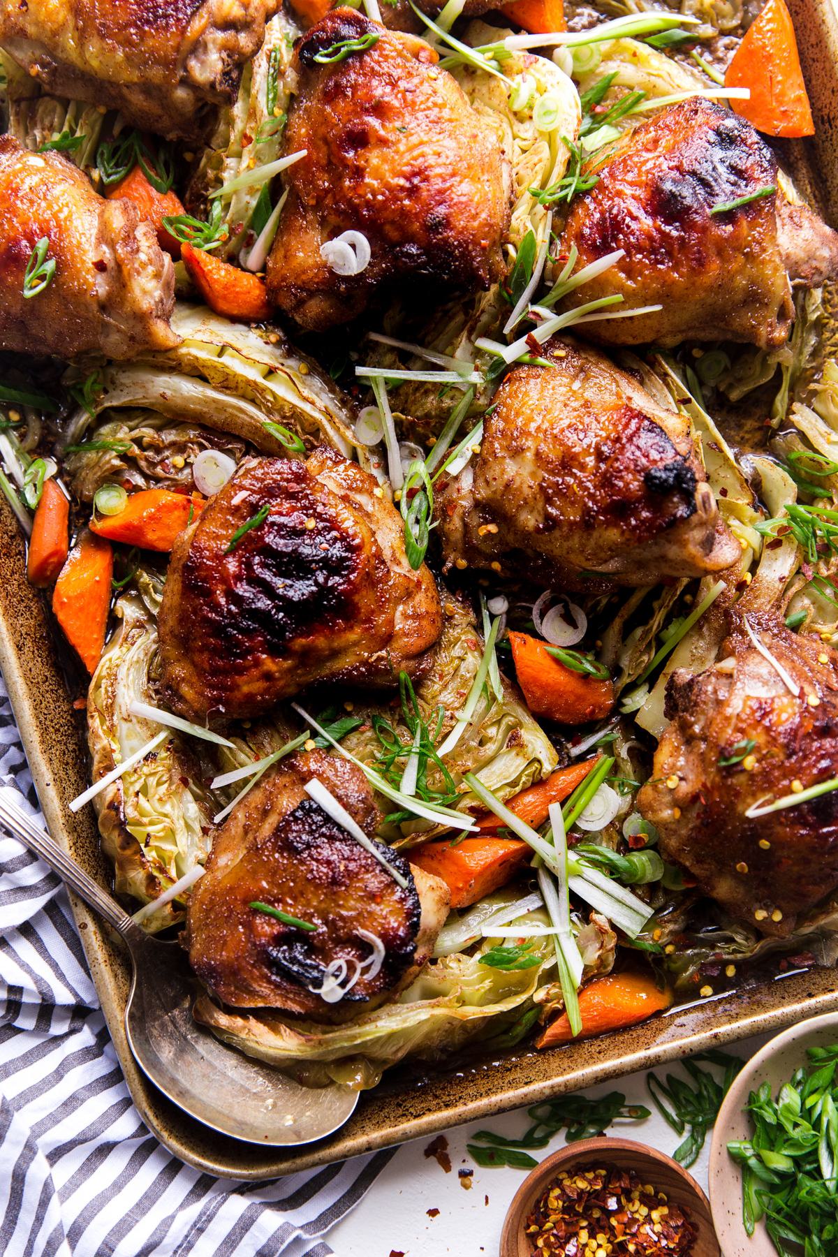 Sheet Pan Chinese Five-Spice Chicken with Asian Pears