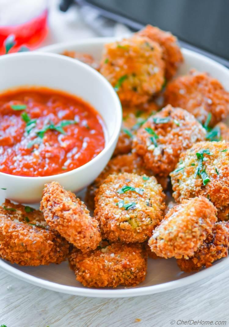 Deep-Fried Lasagna Bites With Marinara Recipe