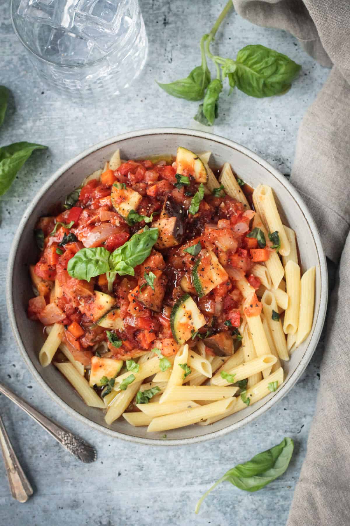 Pasta Marinara with Canned Vegetables