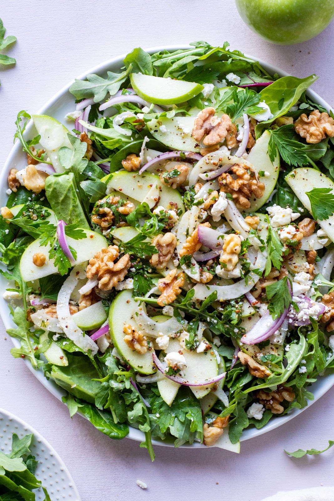 Apple Walnut Mixed Green Salad