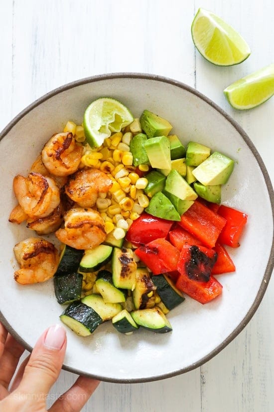 Grilled Shrimp and Vegetable Bowl Recipe