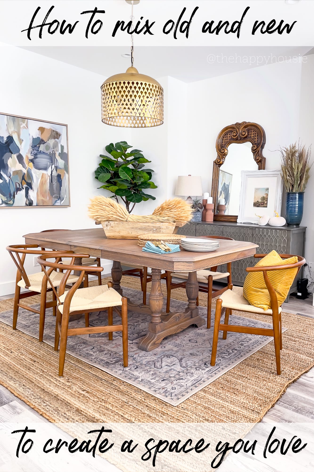 Mix Old and New in the Dining Room