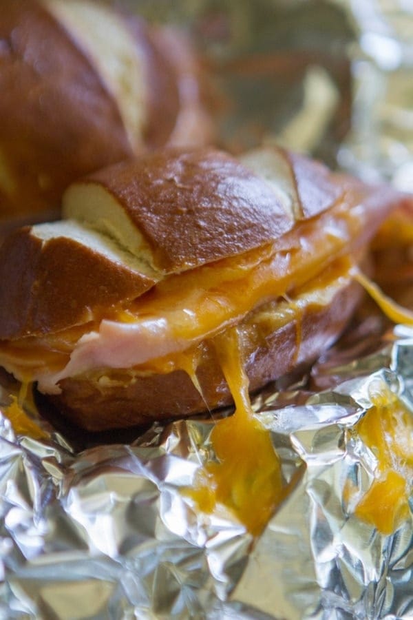 Ham and Cheese Pretzel Melts Recipe