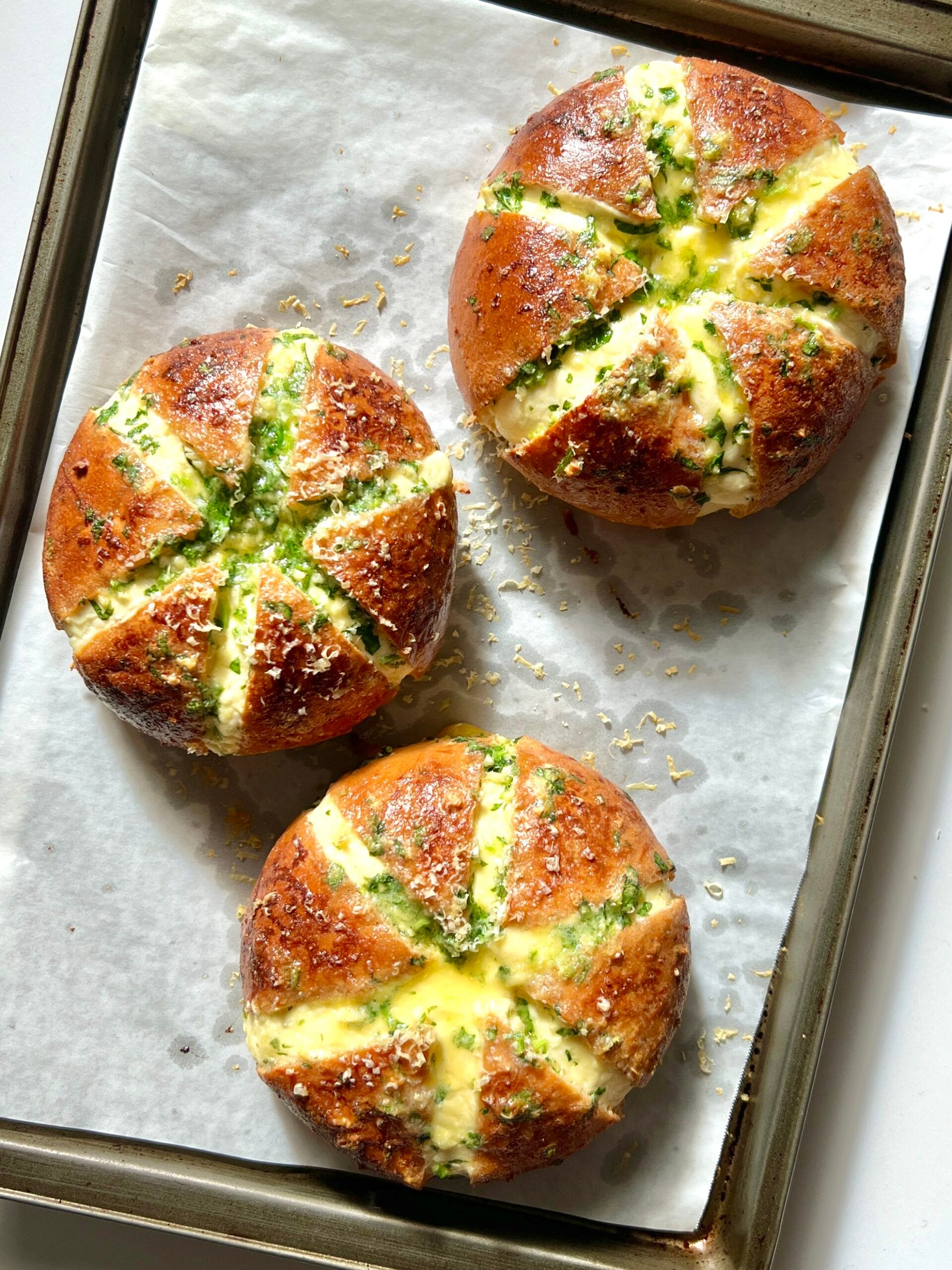 Korean Cream Cheese Garlic Bread Recipe