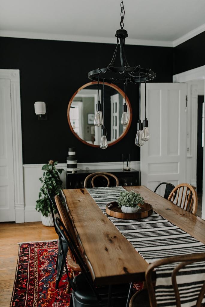 Paint a Black Accent Wall in the Dining Room