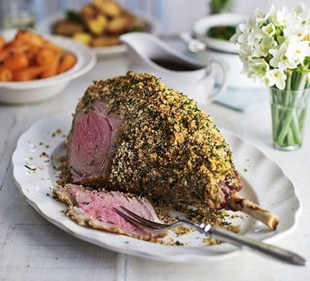 Herb-Crusted Leg of Lamb