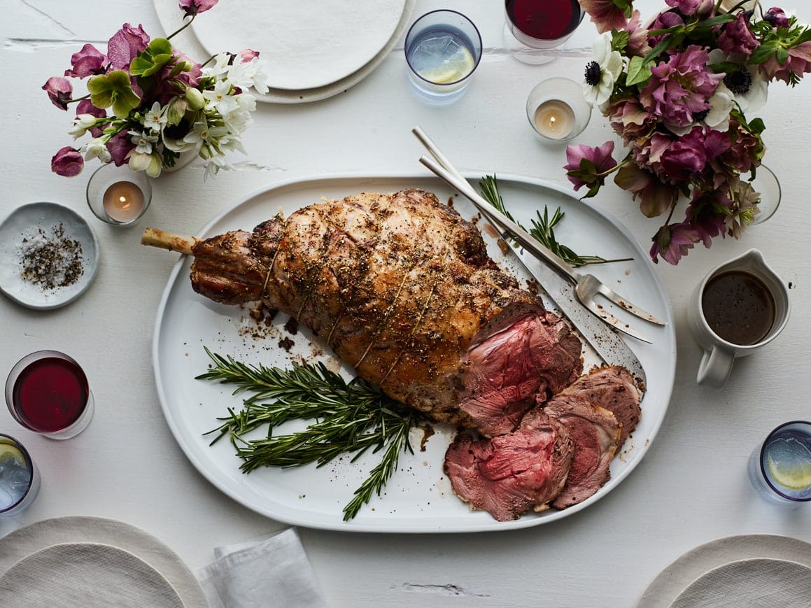 Garlic and Rosemary Roast Leg of Lamb