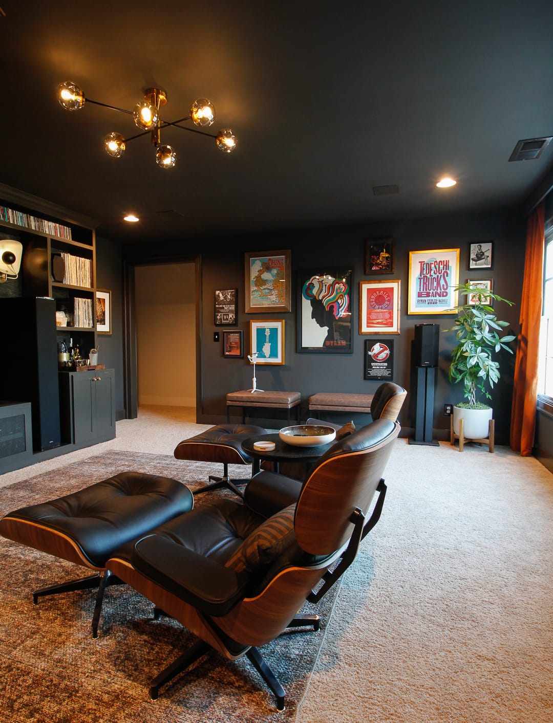 Large bedroom with music listening room