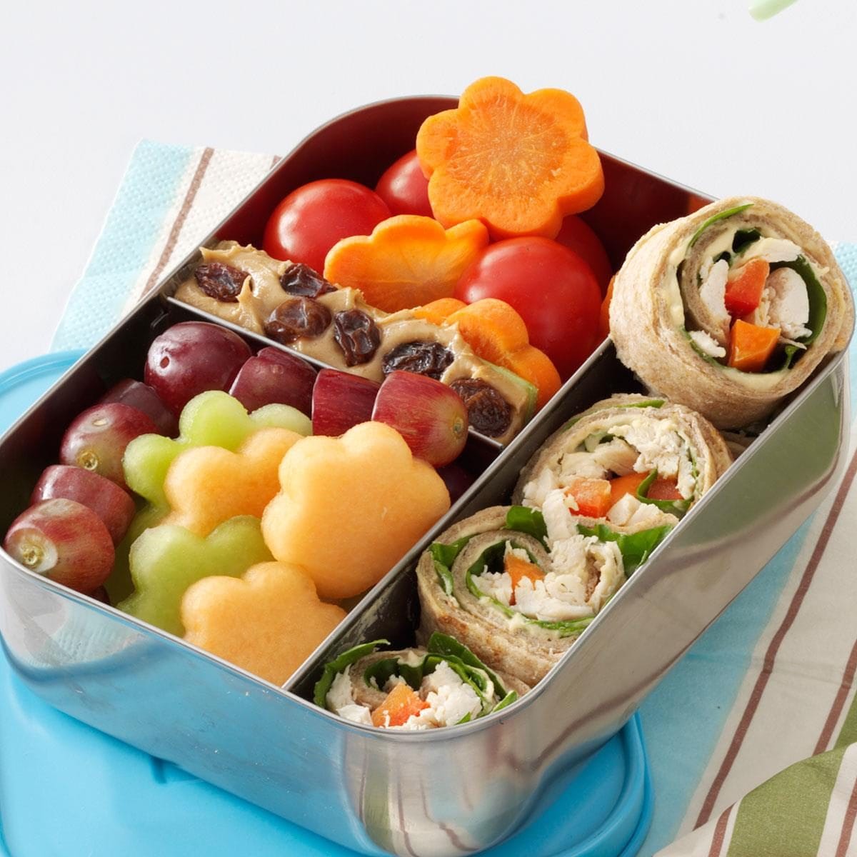 Organized Lunch Box Wraps Recipe