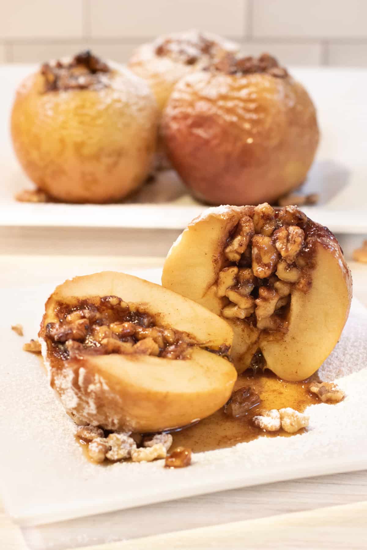 Baked Apple with Cinnamon Walnuts Recipe
