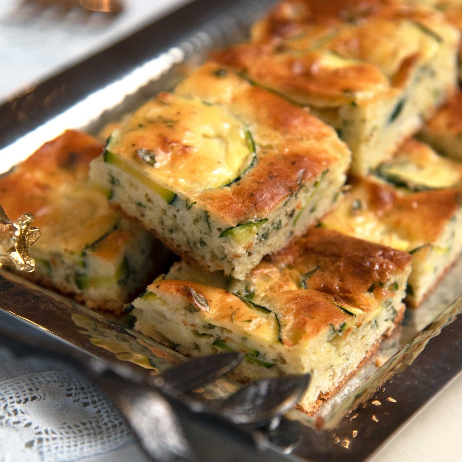Baked Zucchini Squares Recipe
