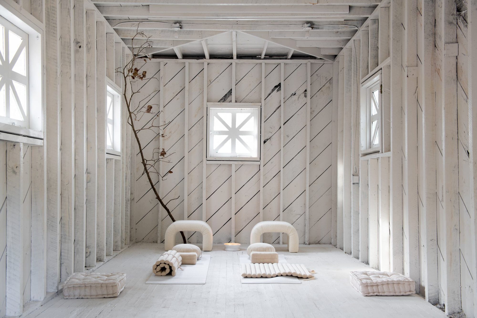 Large bedroom with meditation yoga zone