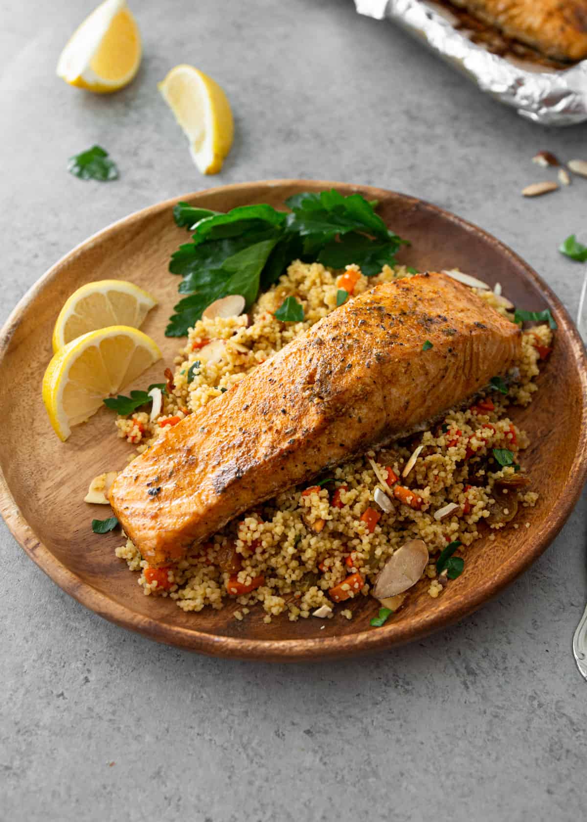 Sheet Pan Moroccan Spiced Fish with Couscous and Vegetables