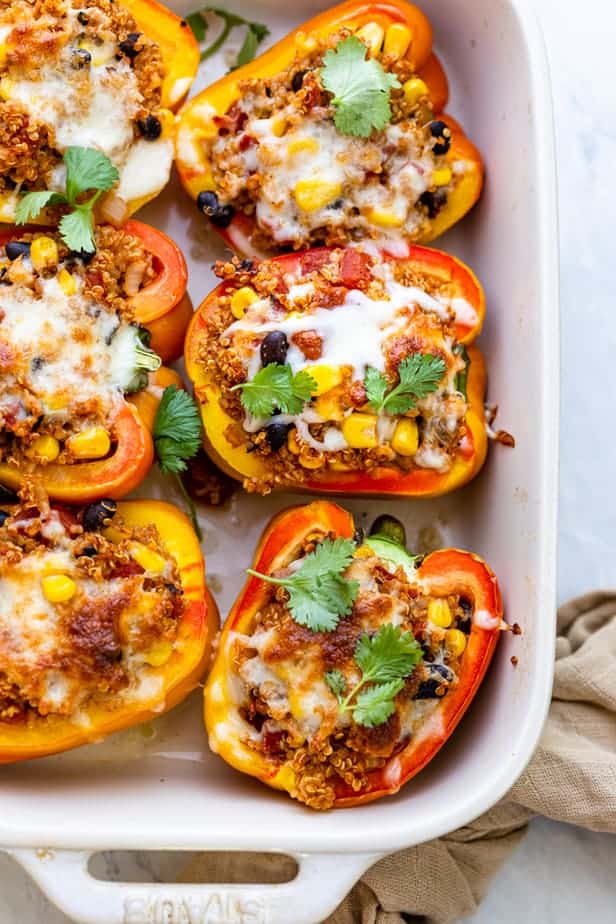 Quinoa-Stuffed Bell Peppers