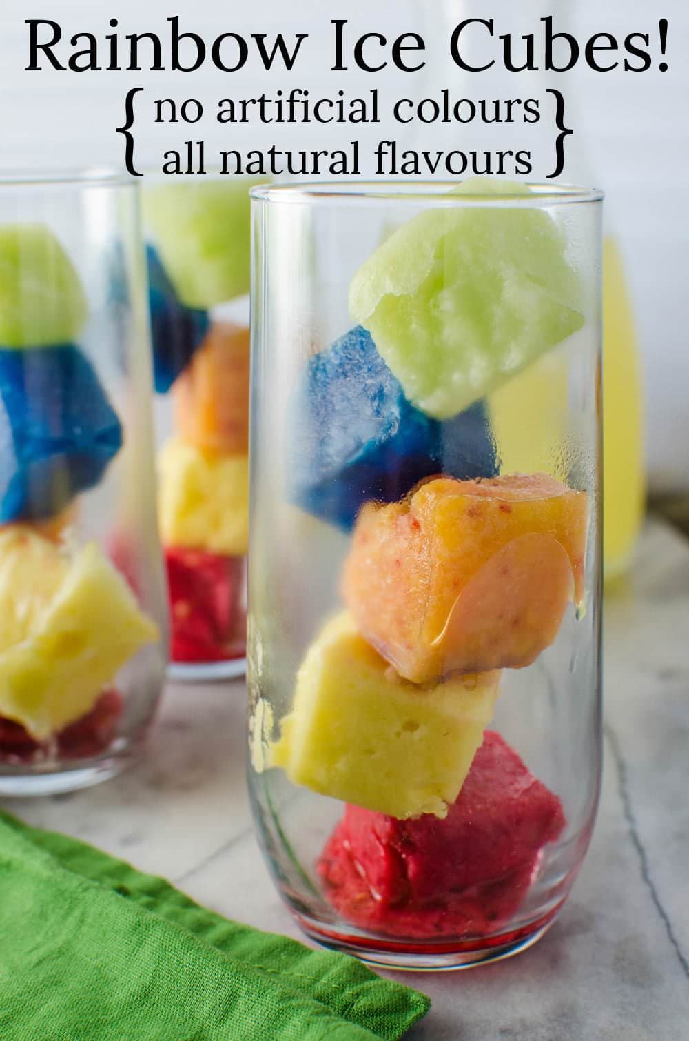 Rainbow Fruit Ice Cubes Recipe