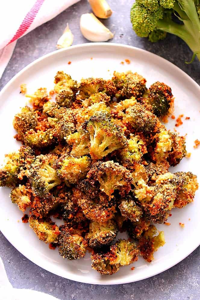 Garlic Roasted Broccoli with Parmesan Recipe