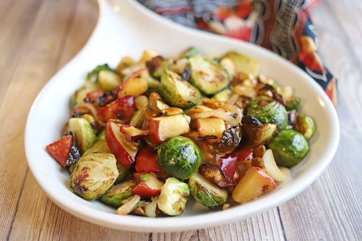 Roasted Brussels Sprouts with Apples Recipe