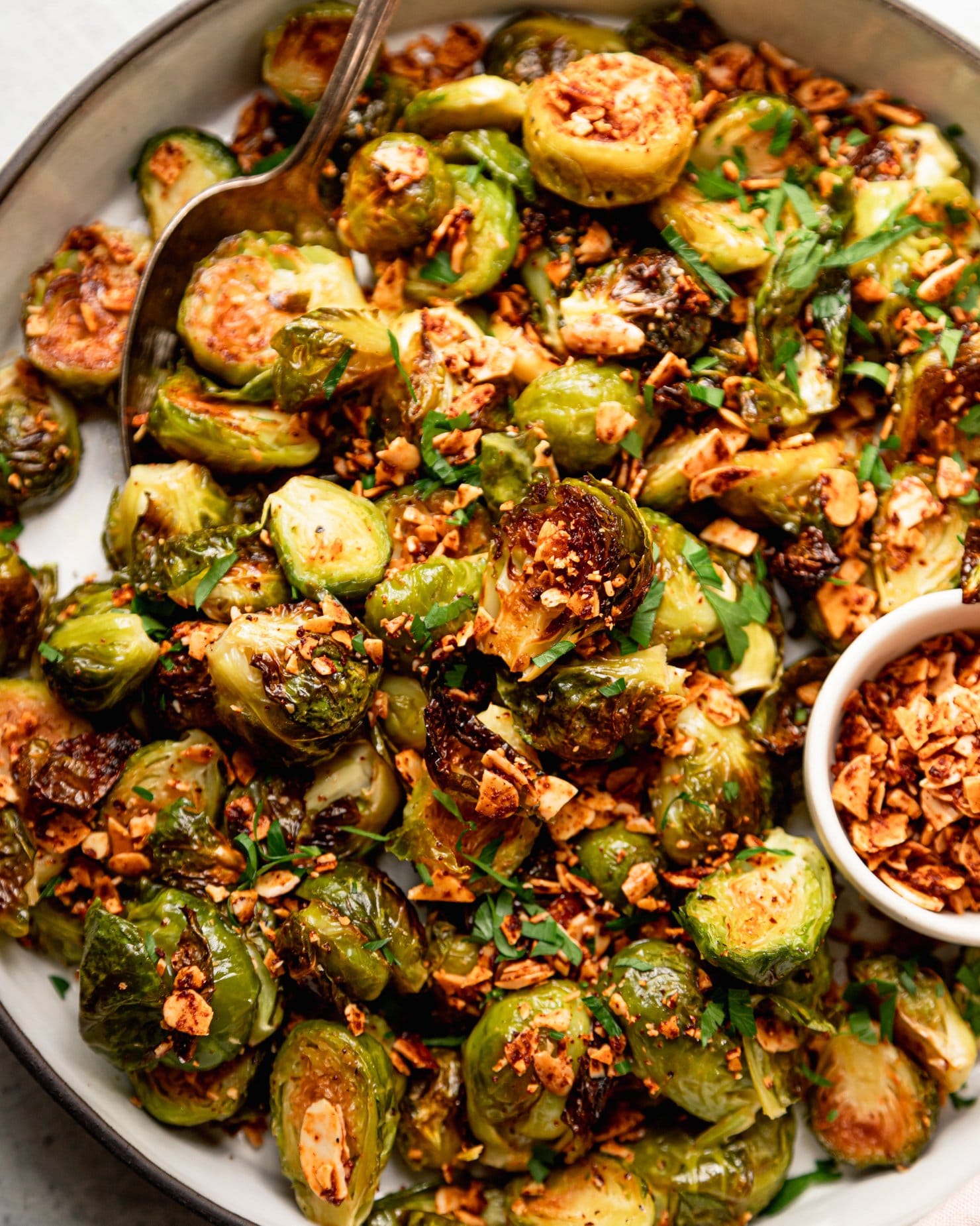 Roasted Brussels Sprouts with Almonds Recipe
