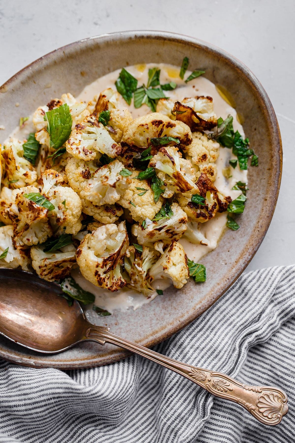 Roasted Cauliflower with Tahini Sauce Recipe