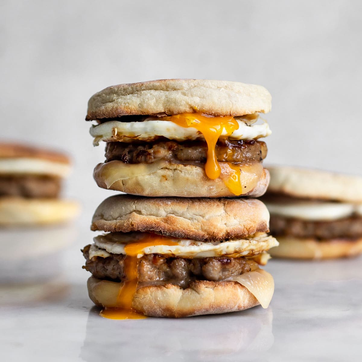 Sausage and Egg Breakfast Sandwiches