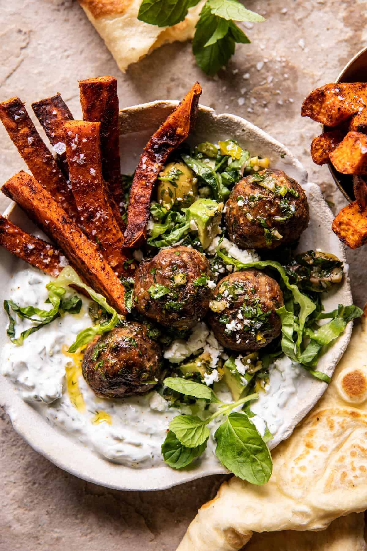 One-Pan Greek Meatballs Recipe