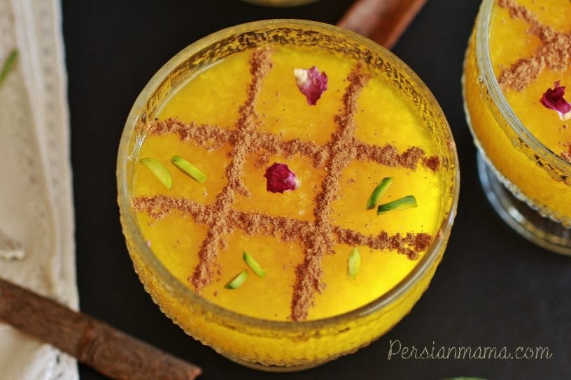 Instant Pot Persian Saffron Rice Pudding Recipe