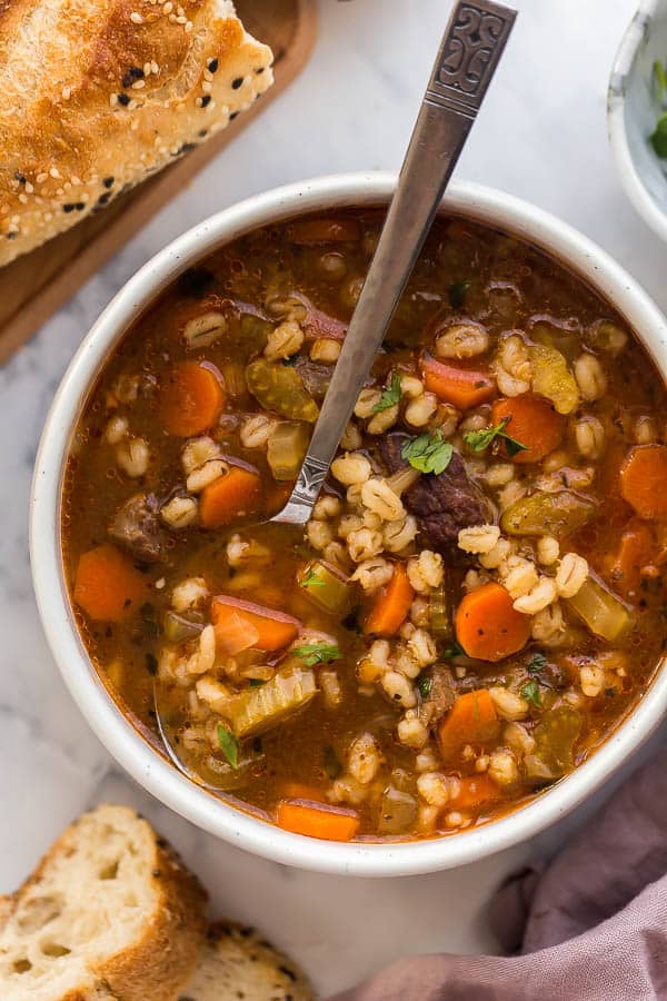 Crockpot Beef Barley Soup Recipe
