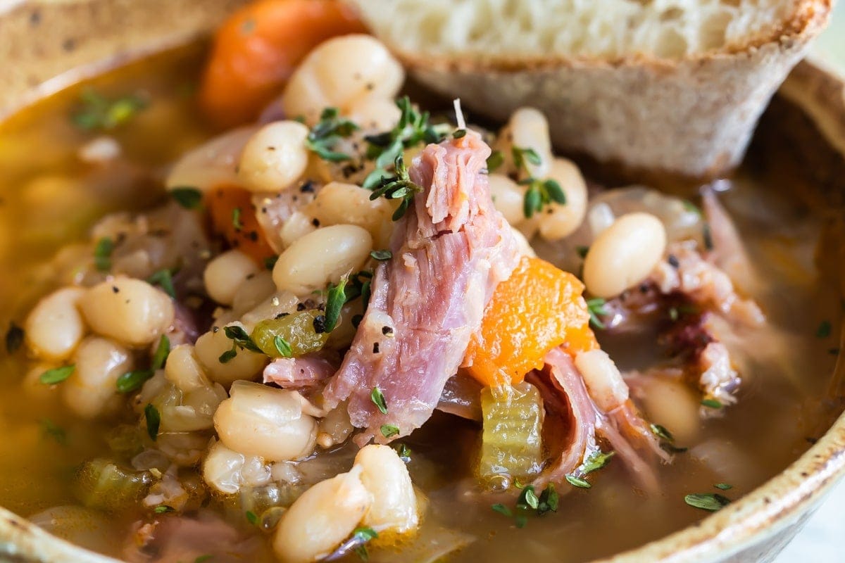Slow Cooker Ham and Bean Soup Recipe