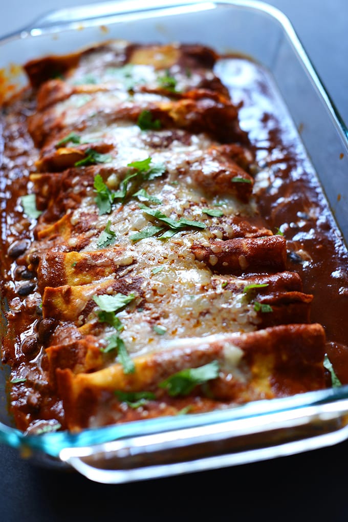 Spicy Black Bean Enchiladas