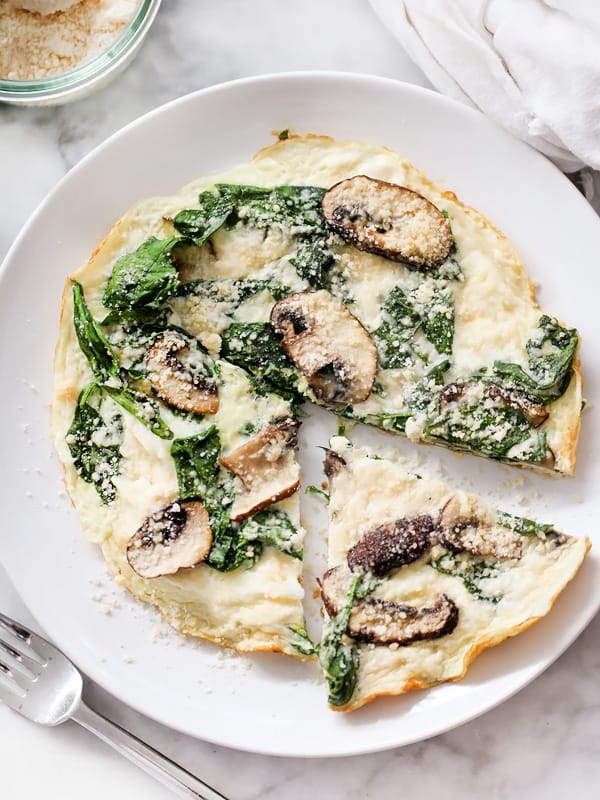 Spinach and Mushroom Egg White Omelet Recipe