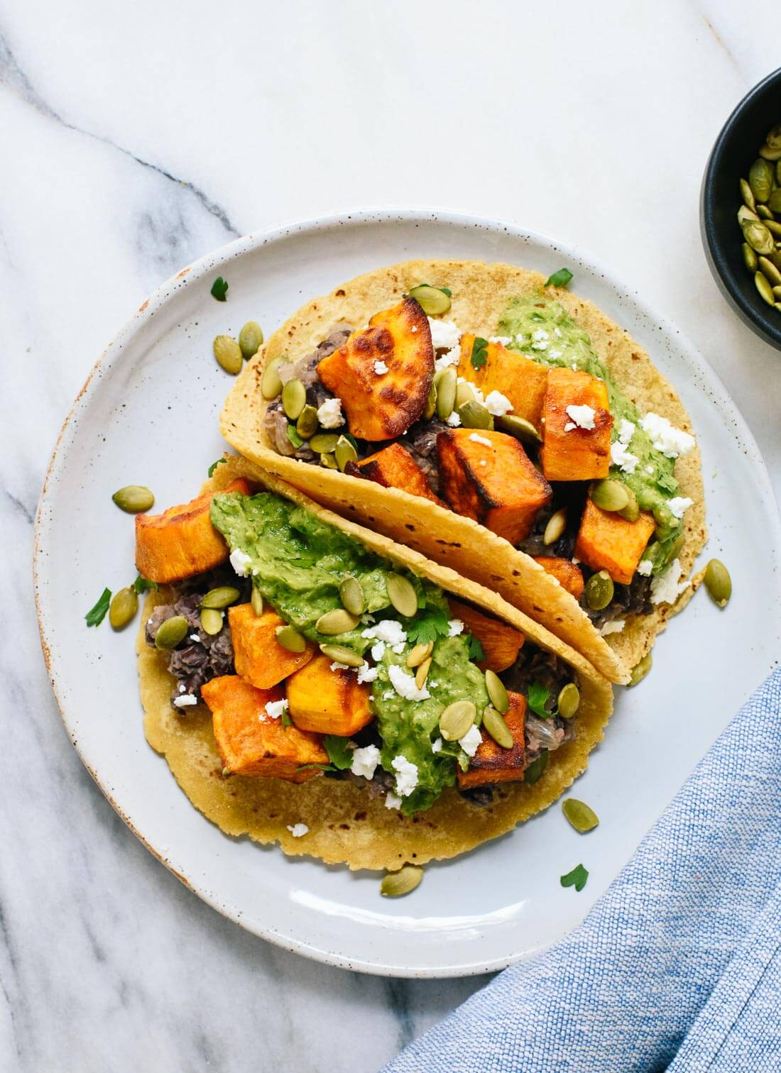 Baked Sweet Potato and Black Bean Tacos