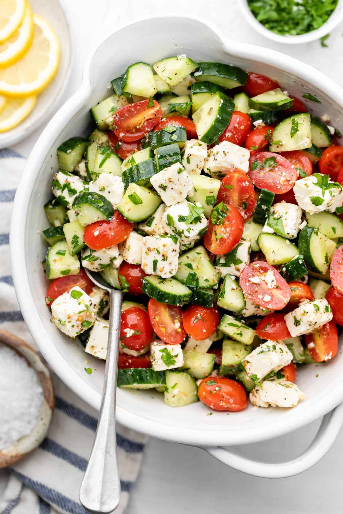 Greek-Style Cucumber and Feta Salad