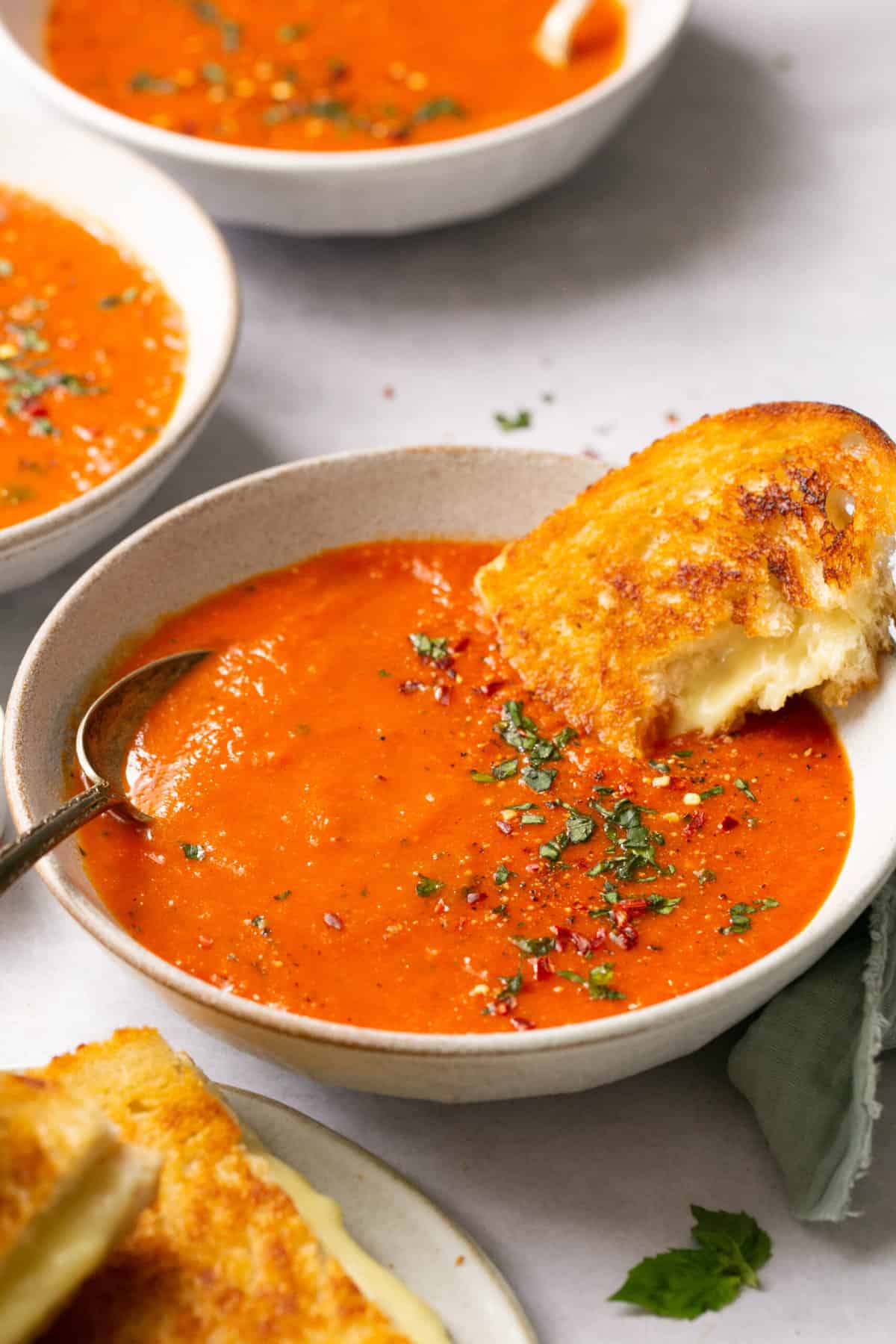 Easy Tomato Soup with Grilled Cheese