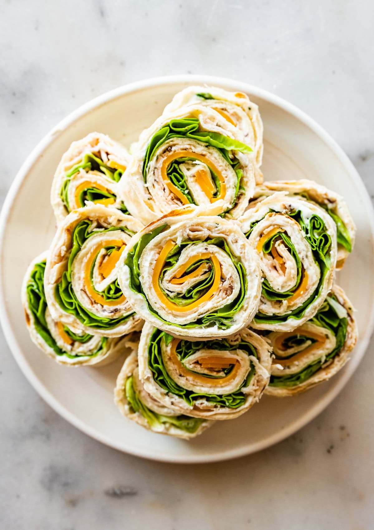 Turkey and Cheese Pinwheel Sandwiches Recipe