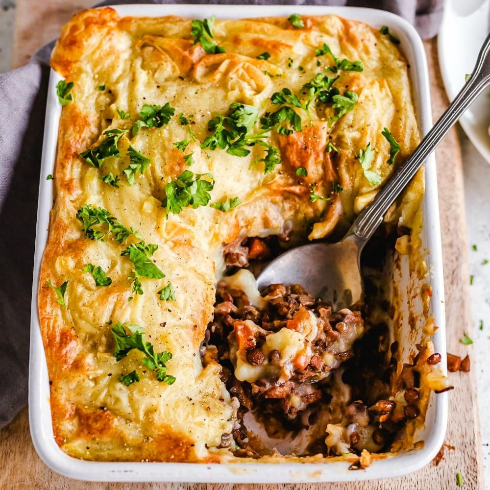 Lentil and Mushroom Cottage Pie Recipe