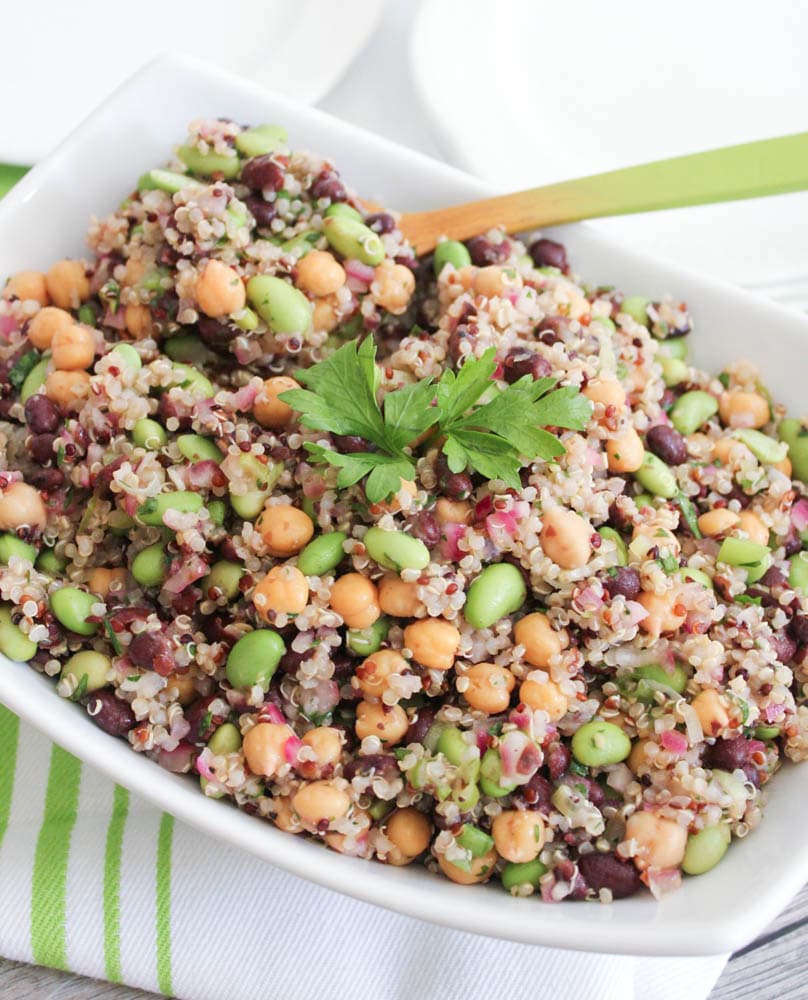 Three Bean and Quinoa Salad Recipe