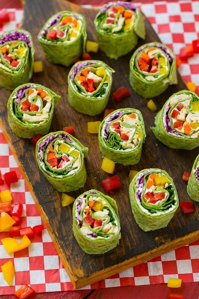 Rainbow Veggie Pinwheels Recipe