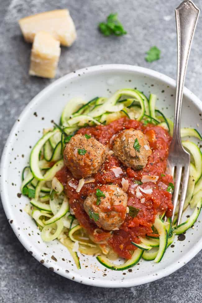 Zucchini Noodles with Meatballs Recipe