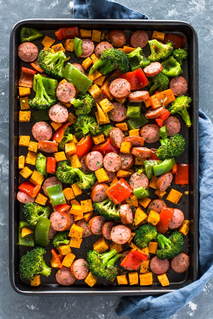 One-Pan Sausage and Veggie Bake Recipe
